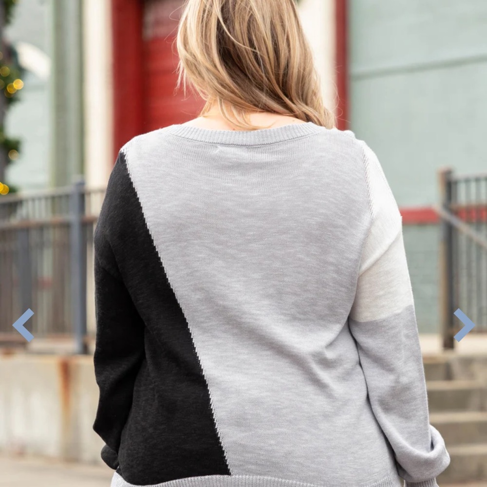 Black and grey sweater